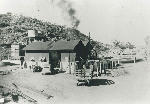 Photo of Alice Springs number 2 Power Station in Sadadeen valley 1944