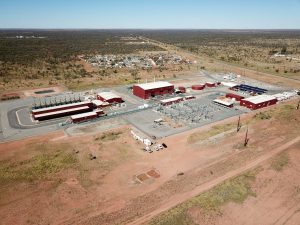 Landscape image showing Owen Springs Power Station from the air.