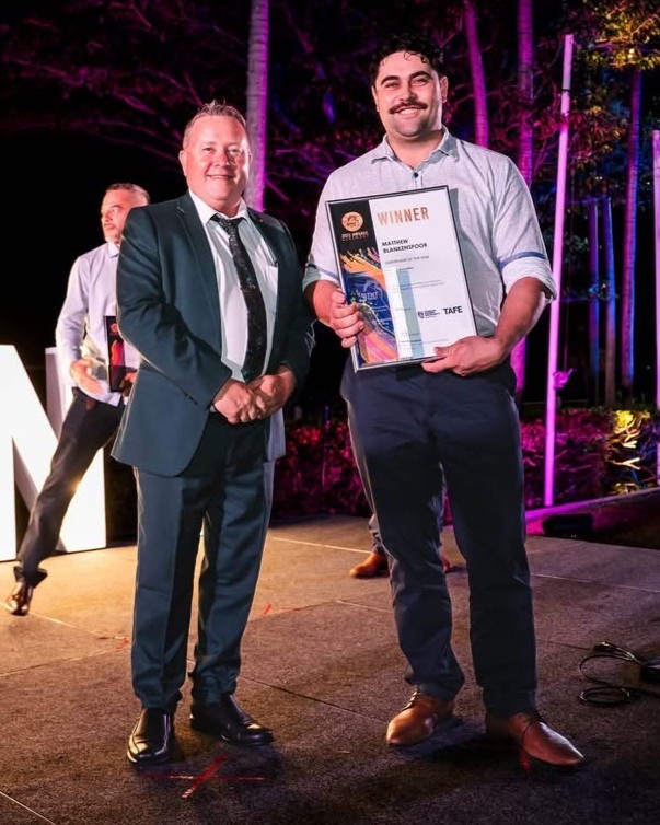 Matthew Blankenspoor certificate Congratulations to Matthew Blankenspoor for taking out the ‘Supervisor of the Year’ category and to all Territory Generation apprentices, supervisors and our Learning